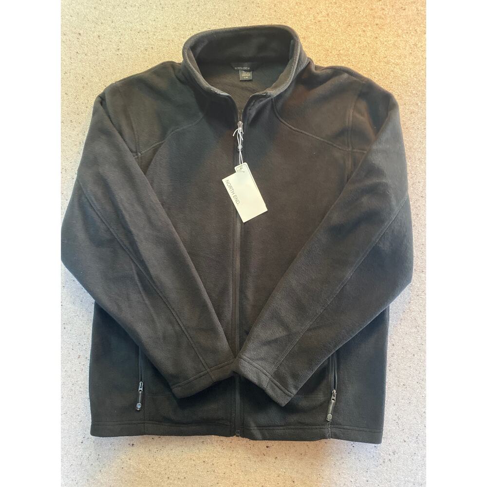 North End Full Zip Fleece Large Black NWT Mens